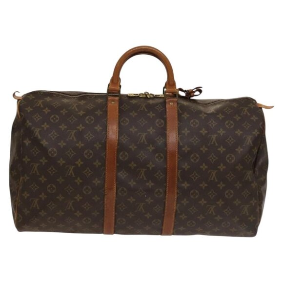 LOUIS VUITTON Monogram Keepall 55 Boston Bag M41424 LV Auth 134396 - Picture 3 of 16